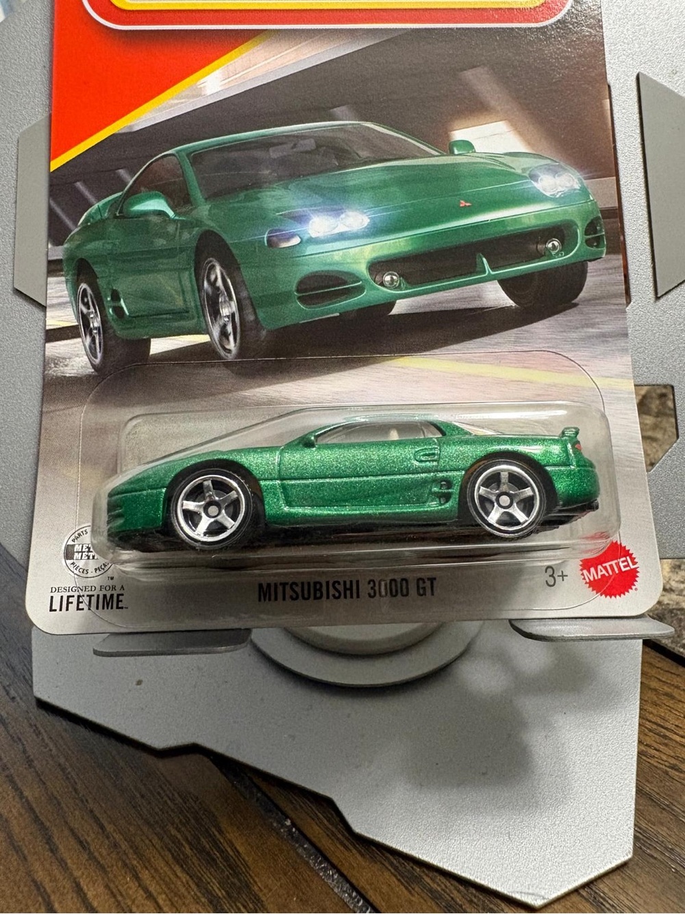 Mattel Metallic Green Mitsubishi 3000 GT Die-Cast Toy Car - Collector's Edition